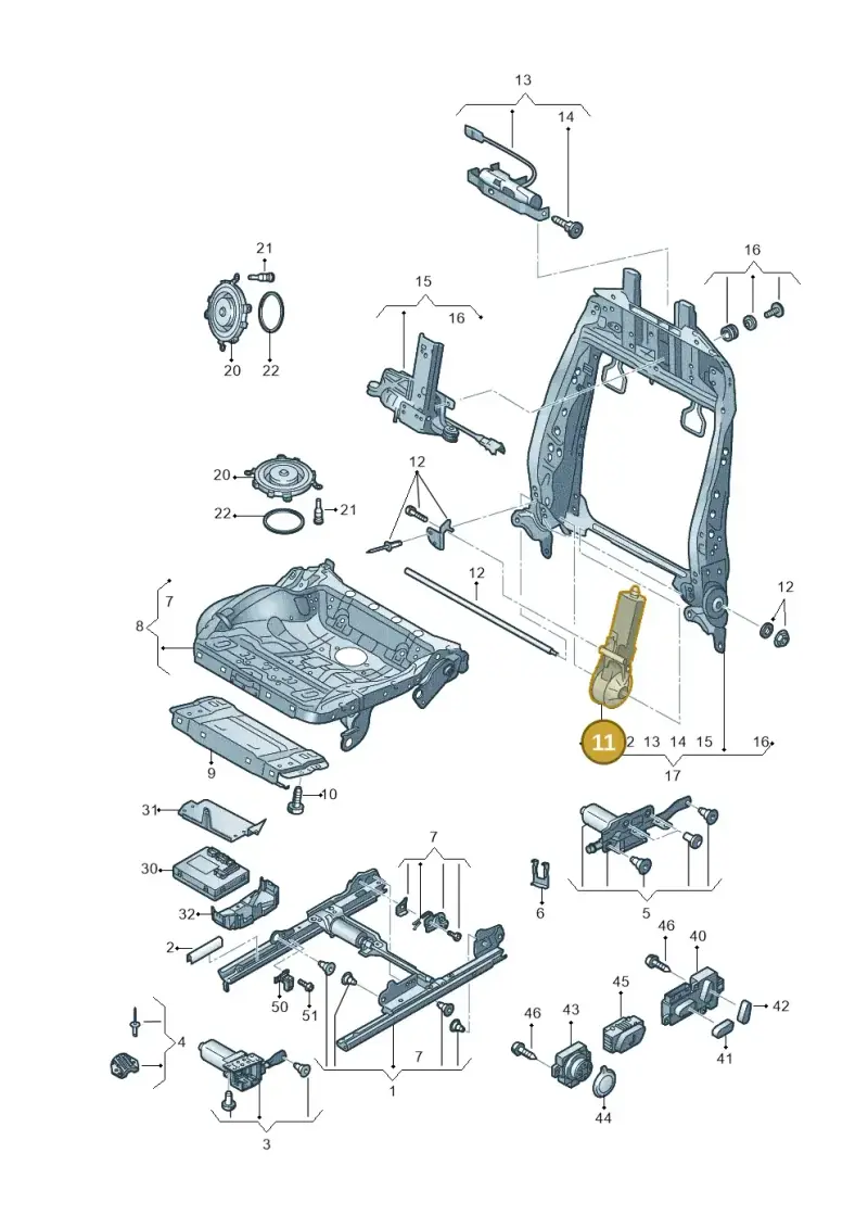 4H0959762 — Audi A8 (2013-2018) diagram 771959200, position 11