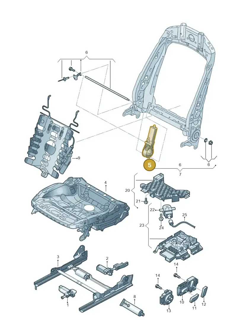 4H0959762 — Audi Q3 1.4 (2016-) diagram 855959200, position 5