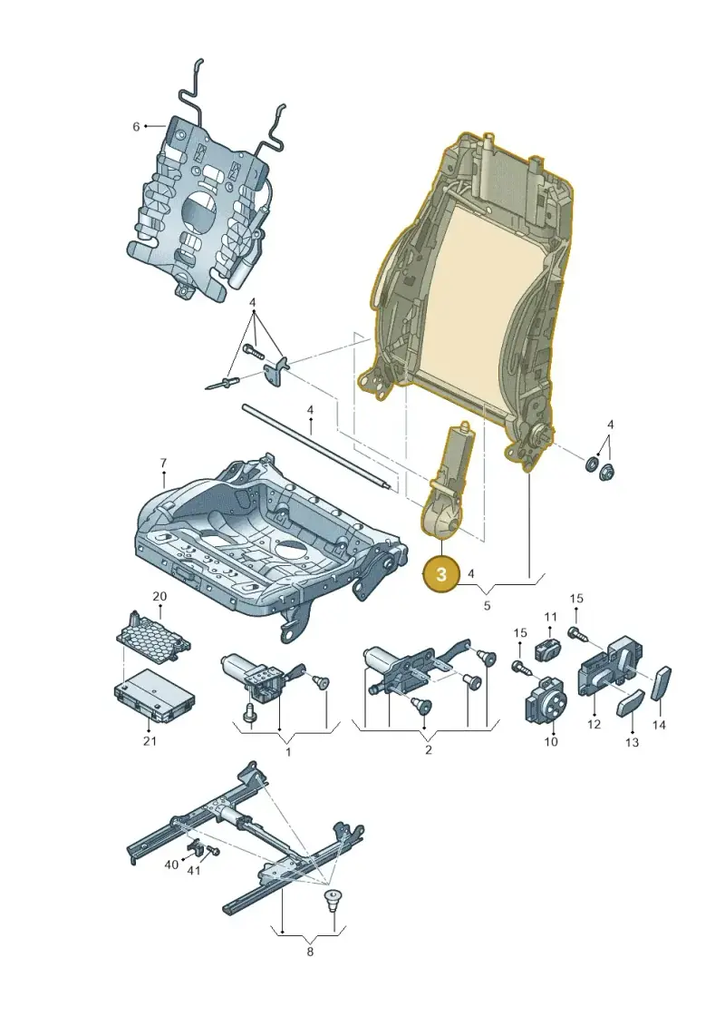 4H0959762 — Audi A3 Sportback (2016-2020) diagram 890959200, position 3