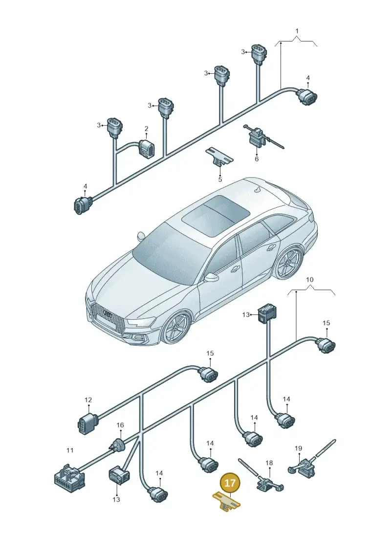 4H0971741 — Audi RS4 Avant (2017-2025) diagram 438972500, position 17