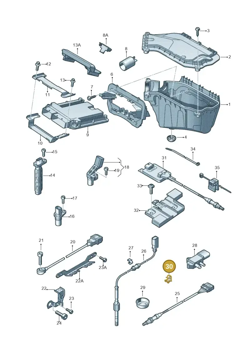 4H0971843A — Audi Q5 qu. 2.0 TDI (2008-2012) diagram 620906000, position 30