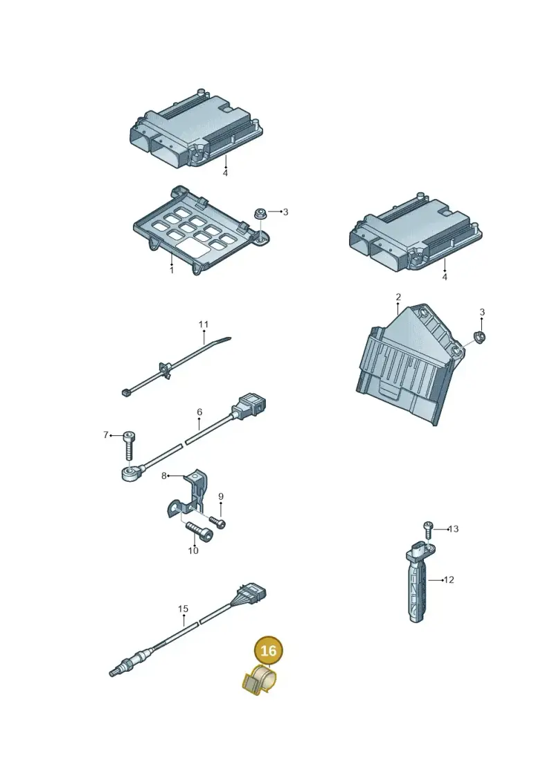 4H0971843A — Audi A8L qu. 3.0 TDI (2009-2014) diagram 696906000, position 16
