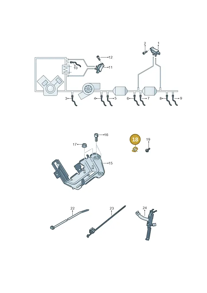 4H0971845BC — Audi A6 2.0 (2018-) diagram 430906010, position 18