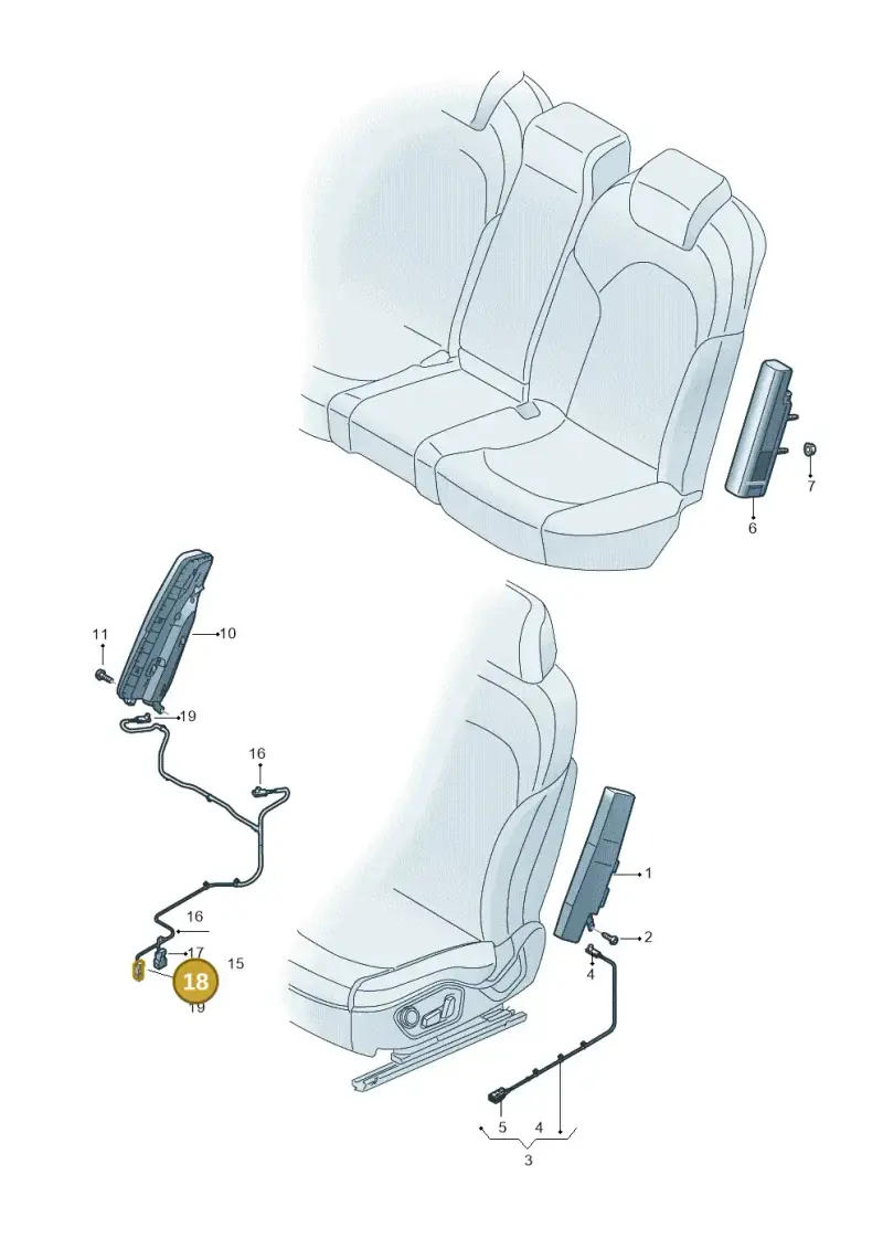 4H0972586 — Audi A3 Sportback (2019-2021) diagram 596880200, position 18