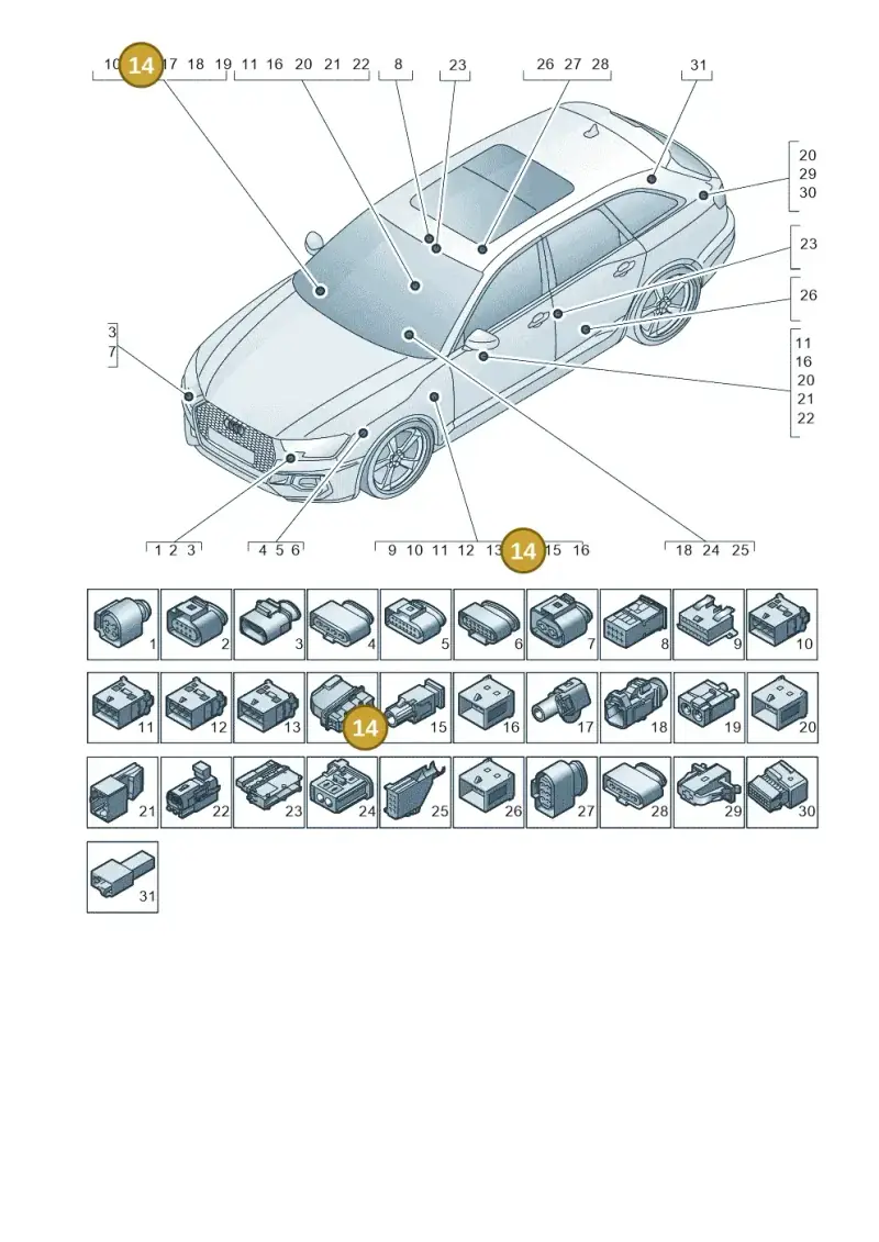 4H0972702 — Audi RS4 Avant (2017-2025) diagram 438971820, position 14