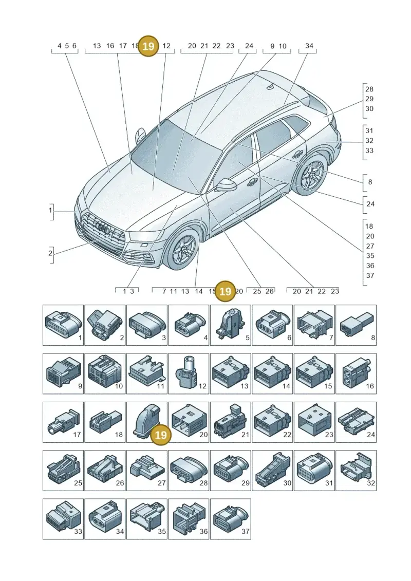 4H0972702 — Audi Q5 (2016-2025) diagram 896971790, position 19