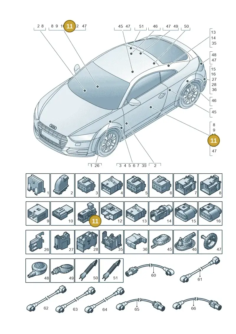 4H0972773 — Audi TTRS Coupe (2016-2023) diagram 850971790, position 11