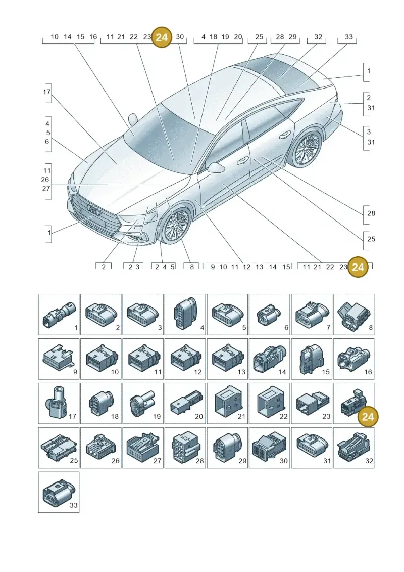 4H0972773A — Audi RS7 Sportback (2019-2025) diagram 435971820, position 24