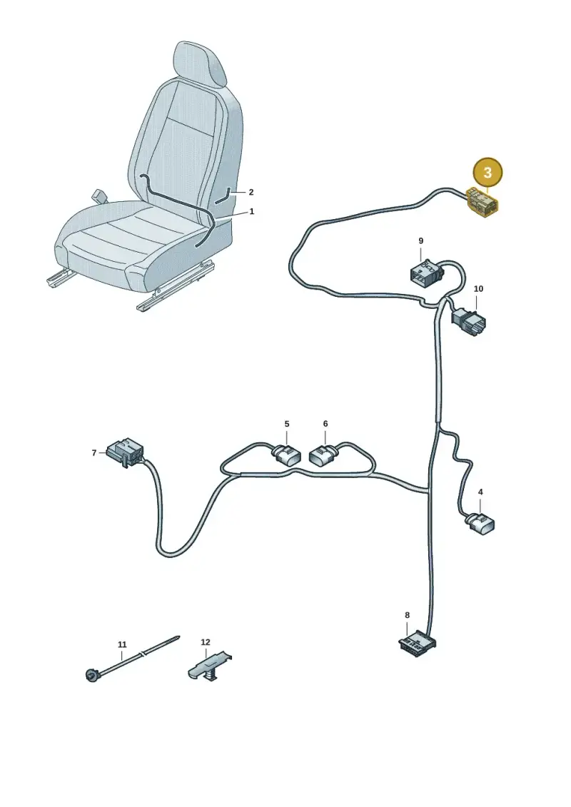 4H0972773A — Volkswagen Golf (2019-2025) diagram 5h0972027, position 3