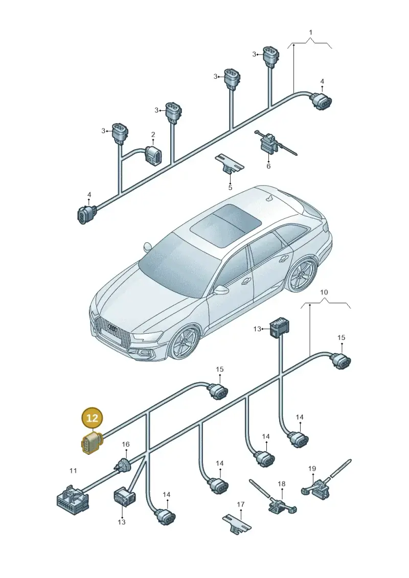 4H0973704C — Audi RS4 Avant (2017-2025) diagram 438972500, position 12