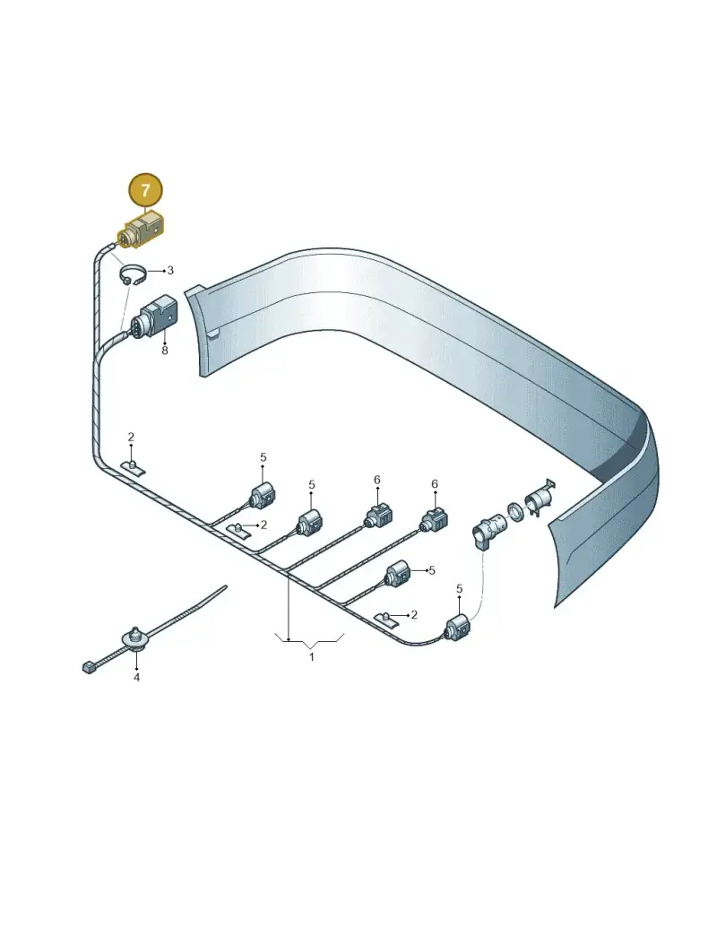 4H0973704C — Volkswagen Passat CC (2011-2016) diagram 460972900, position 7