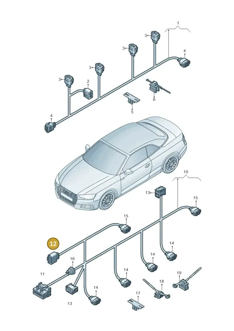 4H0973704C — Audi A5 Cabriolet (2016-2025) diagram 848972500, position 12