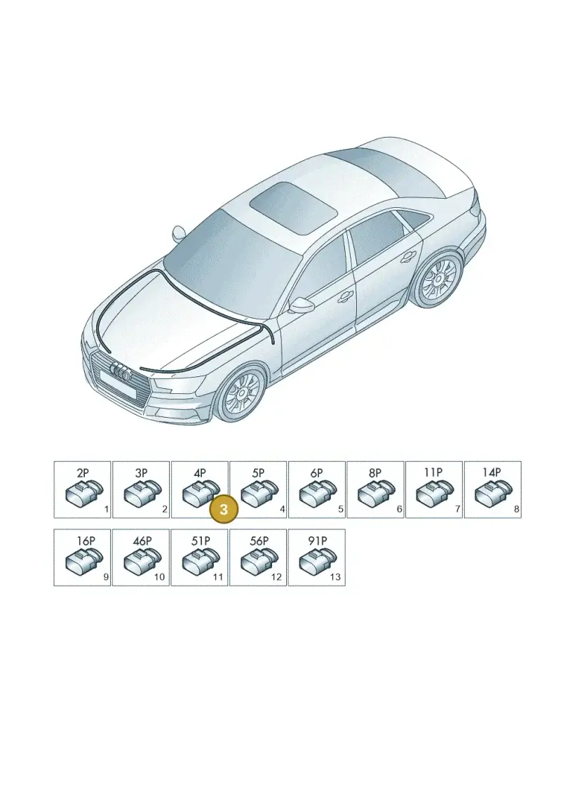 4H0973704C — Audi A4L 2.0 (2016-) diagram 849971810, position 3