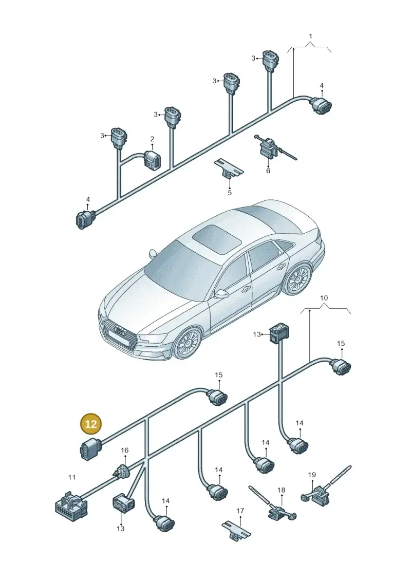 4H0973704C — Audi A4 (2015-2025) diagram 849972500, position 12
