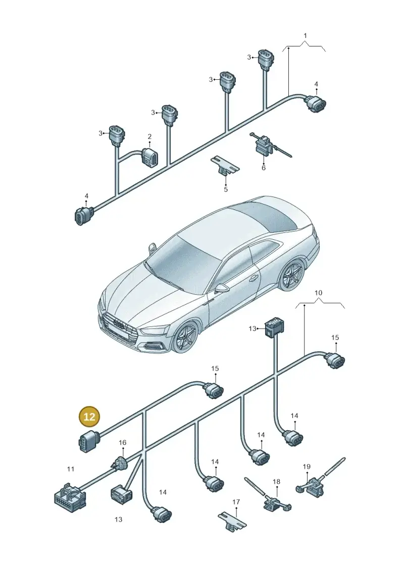 4H0973704C — Audi RS5 Sportback (2017-2025) diagram 897972500, position 12