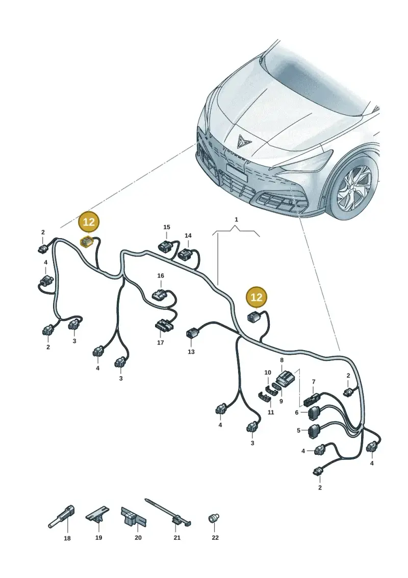 4H0973712B — SEAT CUPRA Tavascan (2023-) diagram 20h971000, position 12