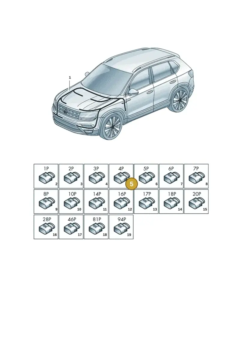 4H0973712B — Volkswagen Taos 1.4 (2020-2024) diagram 2gm971080, position 5