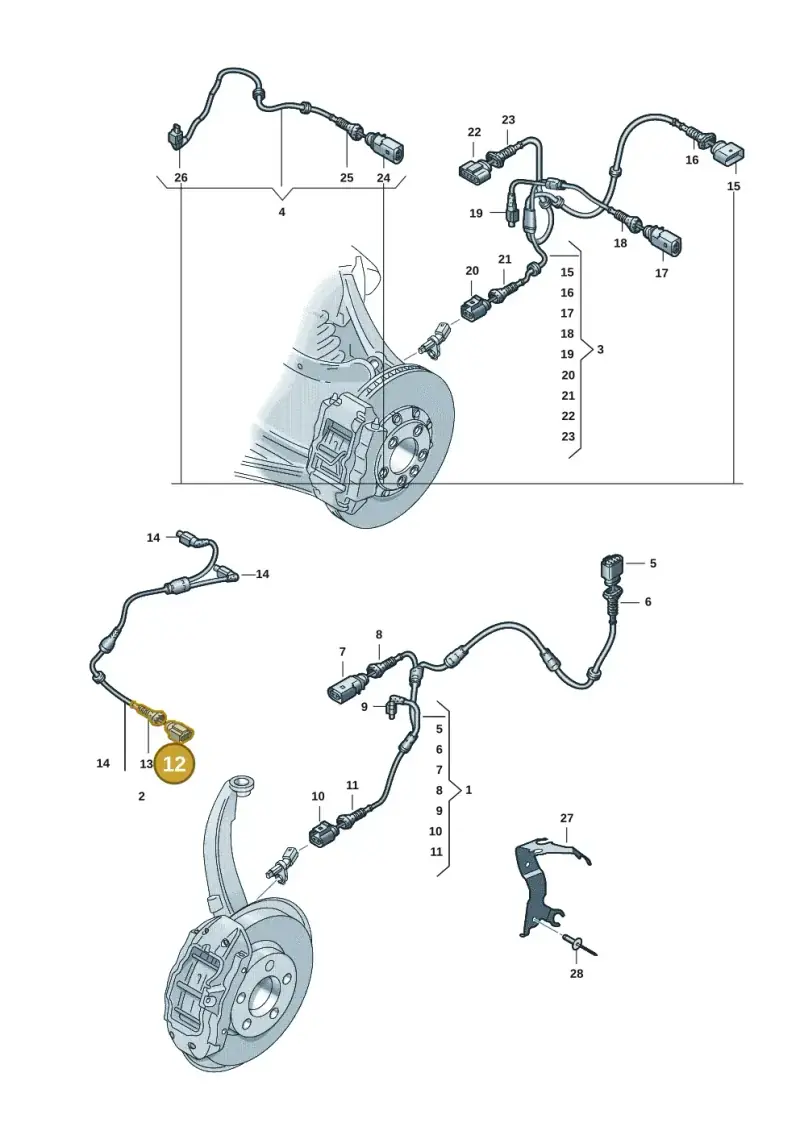 4H0973712B — Audi RS e-tron GT (2020-2025) diagram 4j1927100, position 12