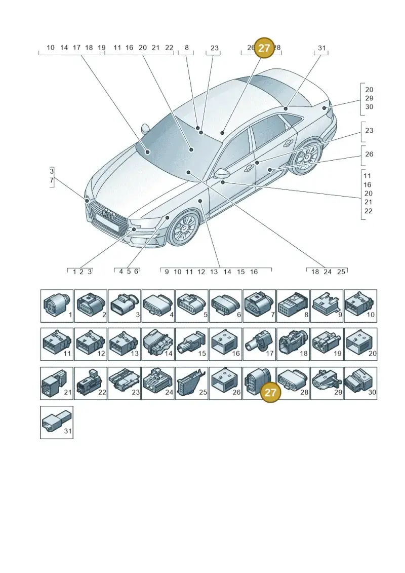 4H0973713C — Audi A4 (2015-2025) diagram 849971790, position 27