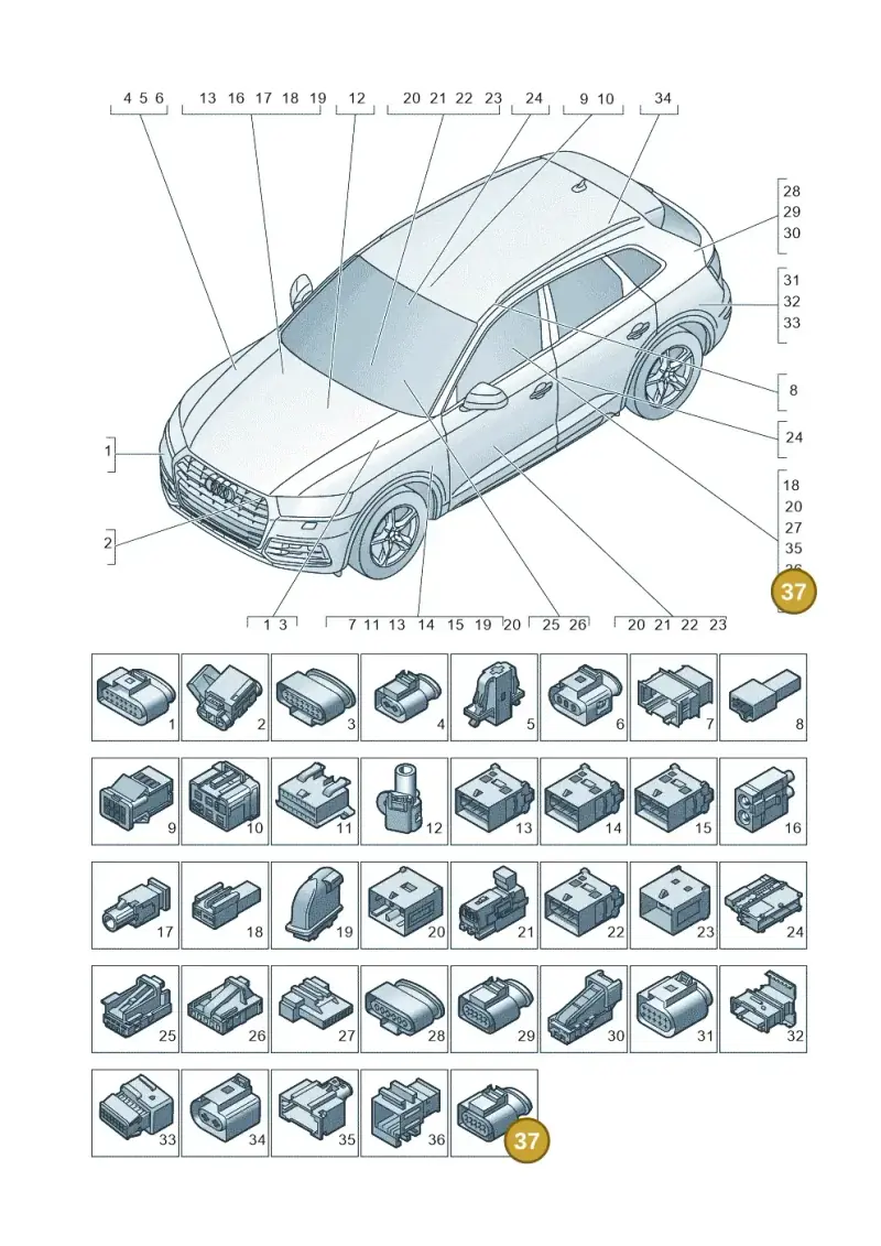 4H0973713C — Audi Q5 (2016-2025) diagram 896971790, position 37
