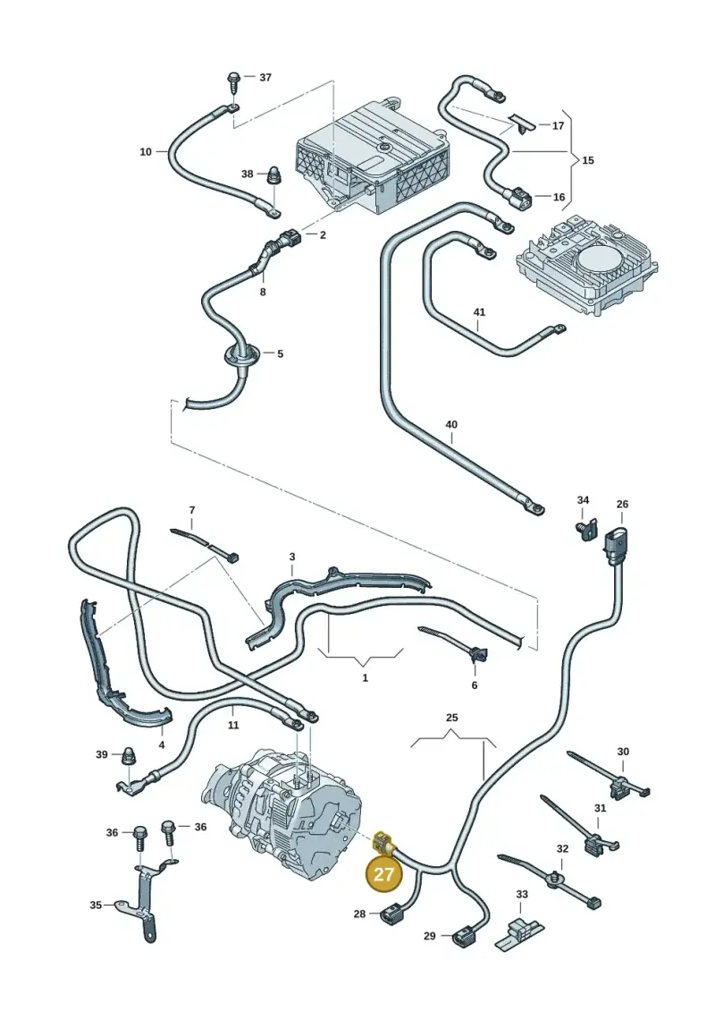 4H0973713D — Volkswagen Golf (2019-2025) diagram 5h0971004, position 27