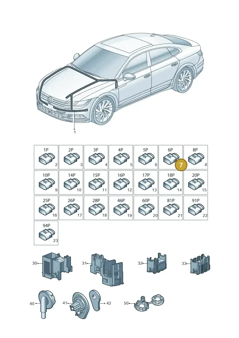 4H0973713D — Volkswagen Arteon (2017-2025) diagram 828971800, position 7