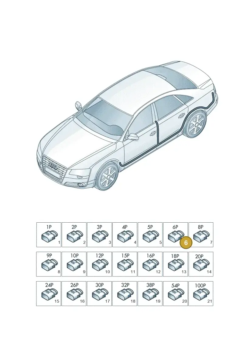 4H0973713E — Audi A8 (2013-2018) diagram 771971830, position 6
