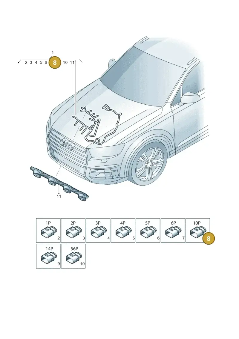 4H0973715A — Audi Q7 qu. 3.0 TDI (2015-2019) diagram 859971450, position 8