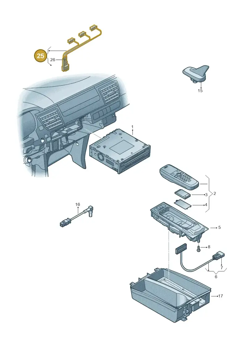 4H1035712 — Audi A8 (2013-2018) diagram 696035500, position 25