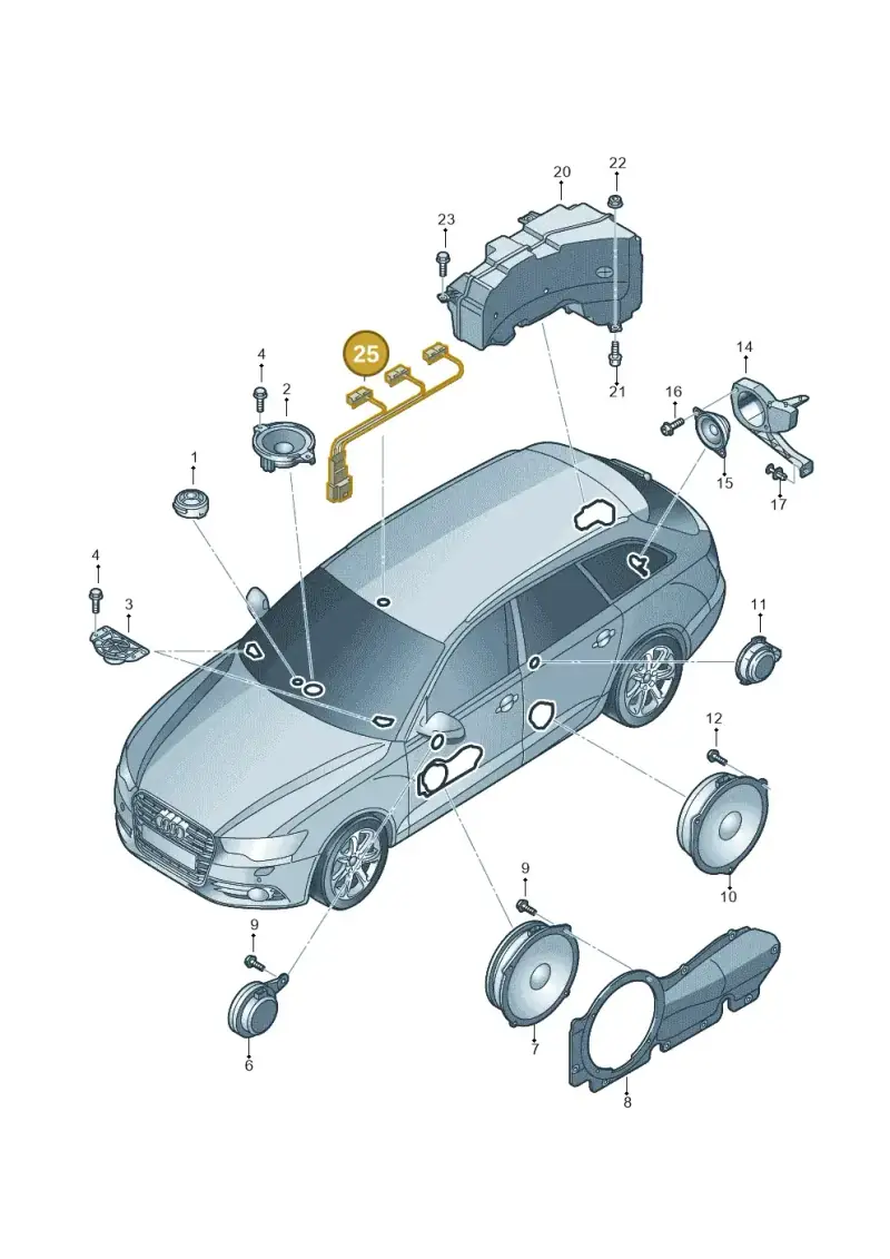 4H1035712 — Audi A6 Avant (2012-2018) diagram 738035350, position 25