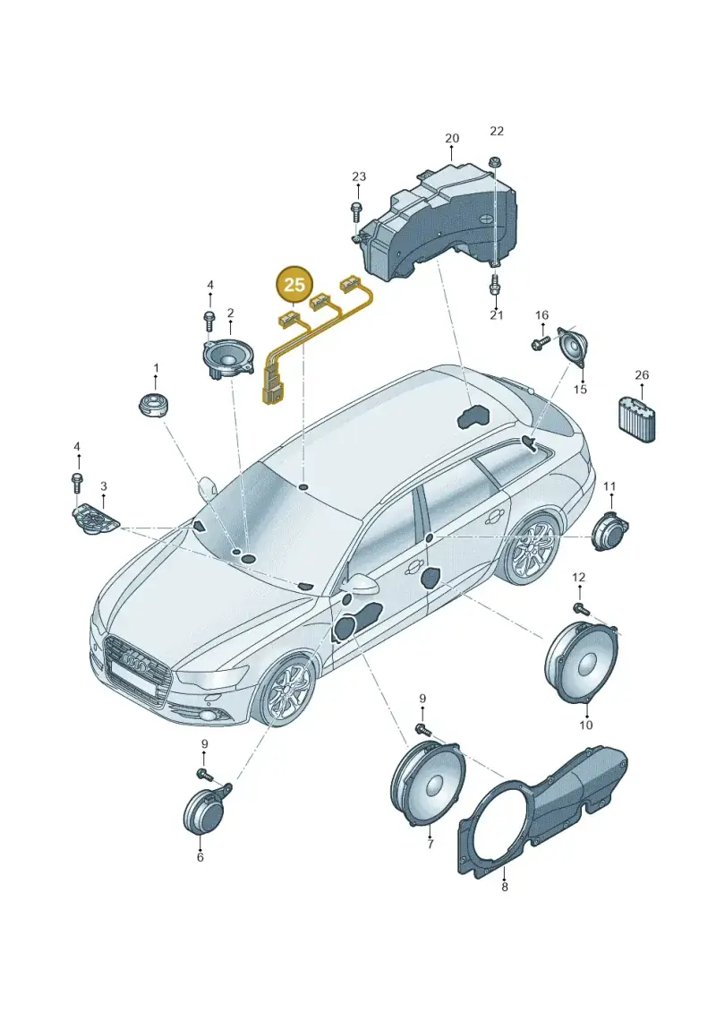 4H1035712 — Audi RS6 Avant (2013-2018) diagram 758035350, position 25