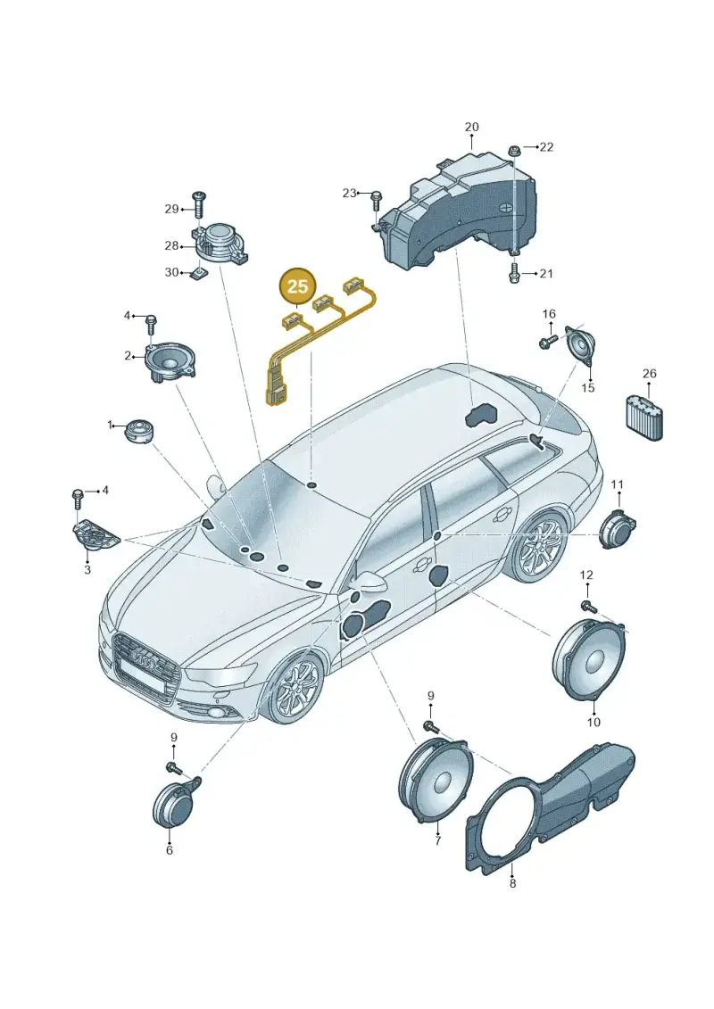 4H1035712 — Audi RS6 Avant (2013-2018) diagram 758035360, position 25