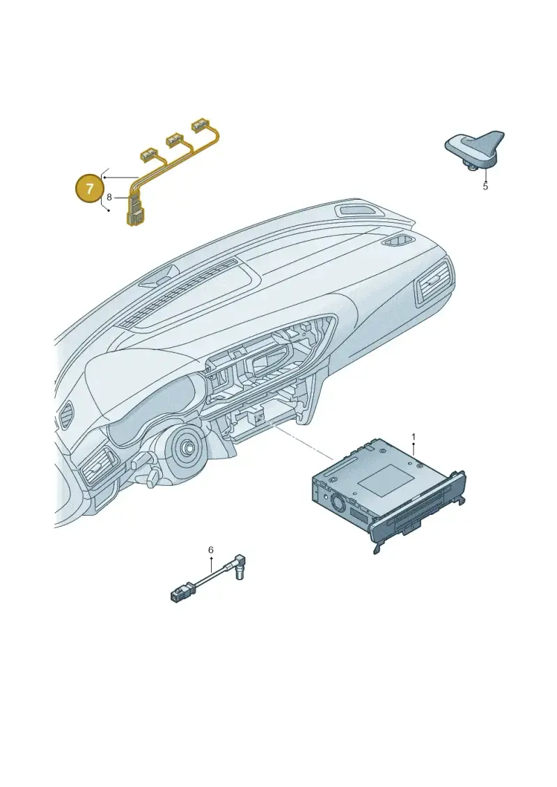 4H1035712 — Audi A7 Sportback (2014-2018) diagram 788035500, position 7