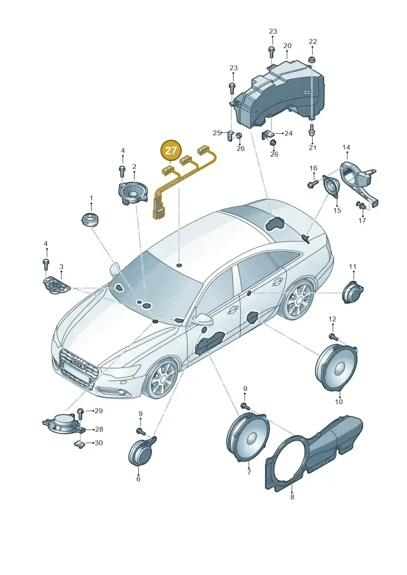 4H1035712 — Audi A6 (2014-2018) diagram 798035350, position 27