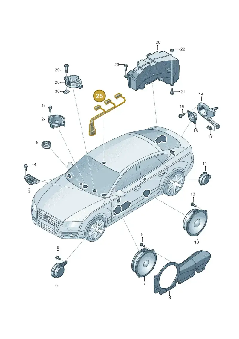4H1035712 — Audi A7 Sportback (2014-2018) diagram 788035350, position 25