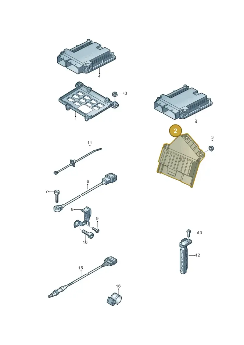 4H1907461 — Audi A8L qu. 3.0 TDI (2009-2014) diagram 696906000, position 2