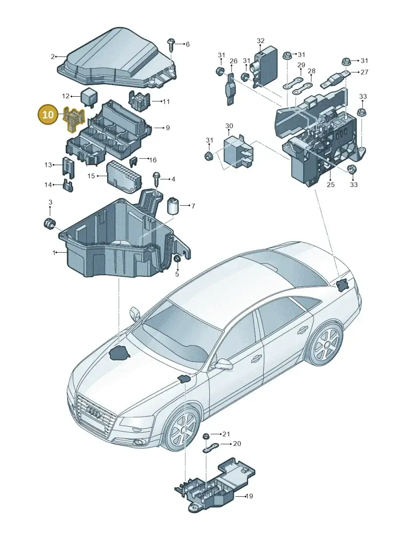 4H1937528 — Audi A8L qu. 3.0 TDI (2013-2018) diagram 771937200, position 10