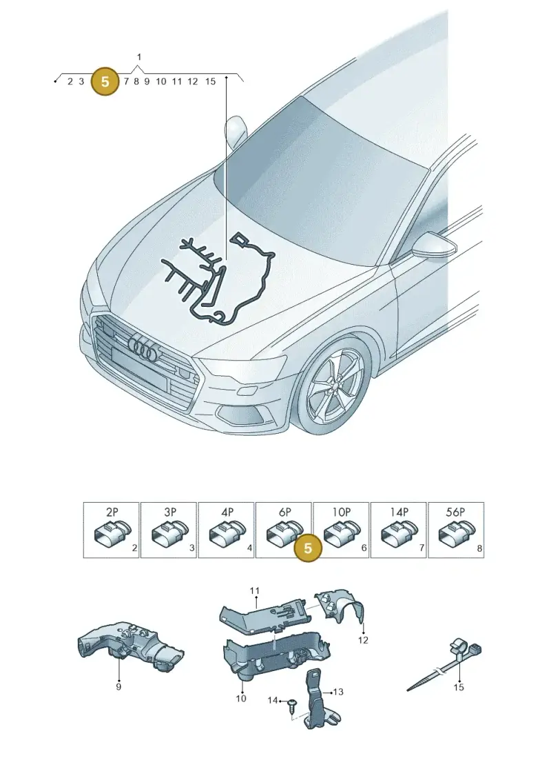 4H1973713 — Audi A6 (2018-2025) diagram 430971350, position 5