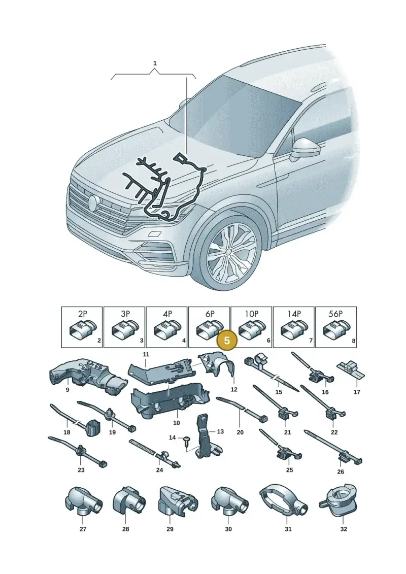 4H1973713 — Volkswagen Touareg (2017-2025) diagram 439971016, position 5