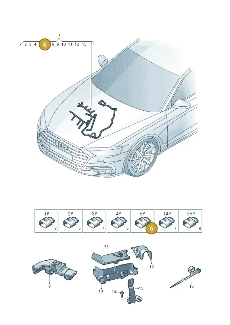 4H1973713 — Audi A8 (2017-2025) diagram 838971350, position 6