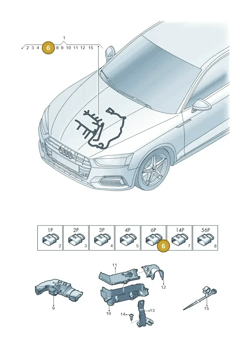 4H1973713 — Audi RS4 Avant (2017-2025) diagram 897971510, position 6