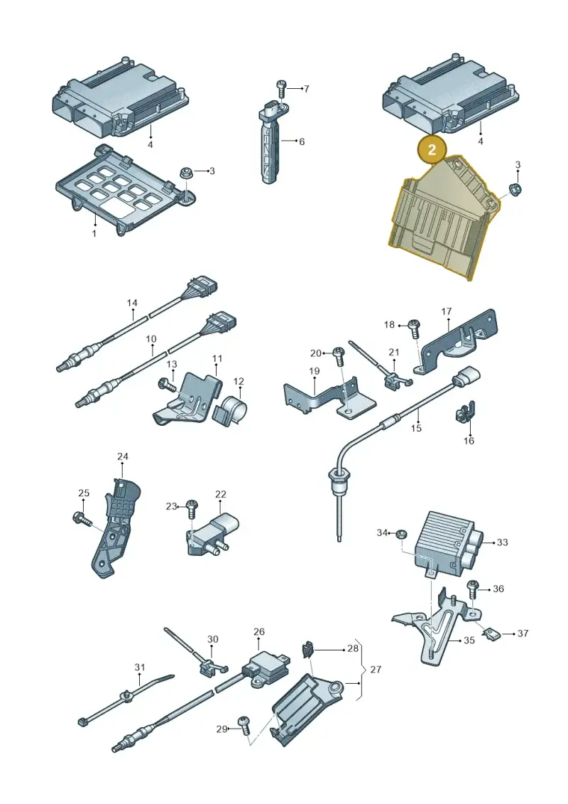 4H2907461A — Audi A8 (2013-2018) diagram 771906050, position 2