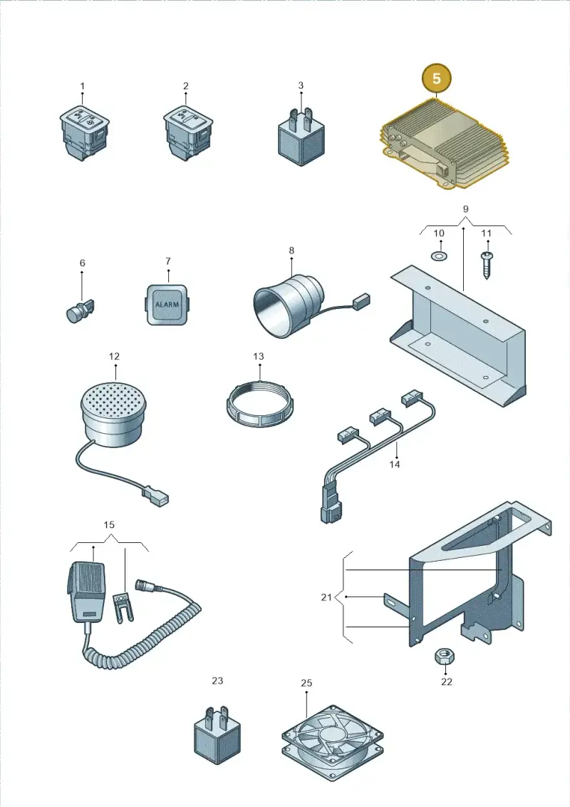 4H6907722 — Audi A8L qu. 3.0 TDI (2009-2014) diagram 696907680, position 5