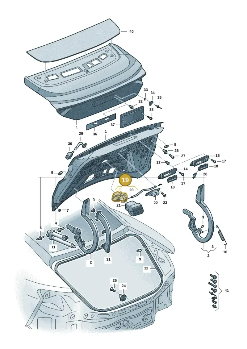 4J3827888 — Audi RS e-tron GT (2020-2020) diagram 4j1827000, position 19