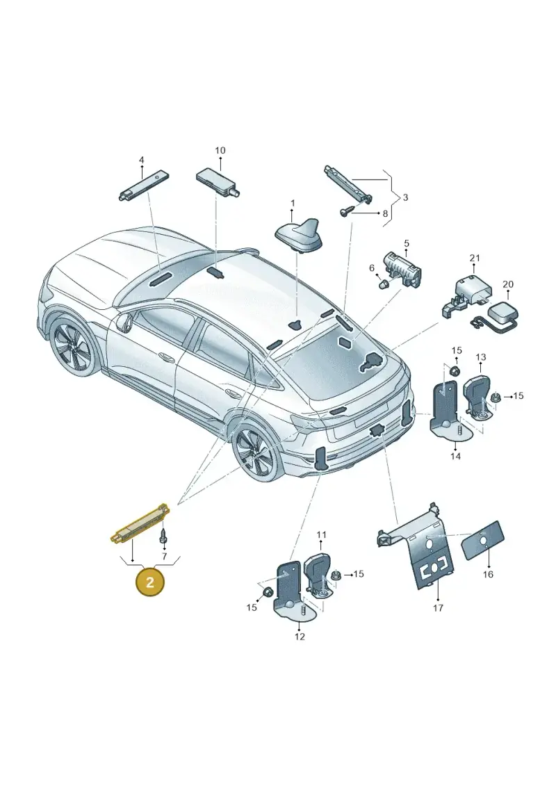 4K0035225A — Audi Q8 e-tron (2018-2020) diagram 586035150, position 2