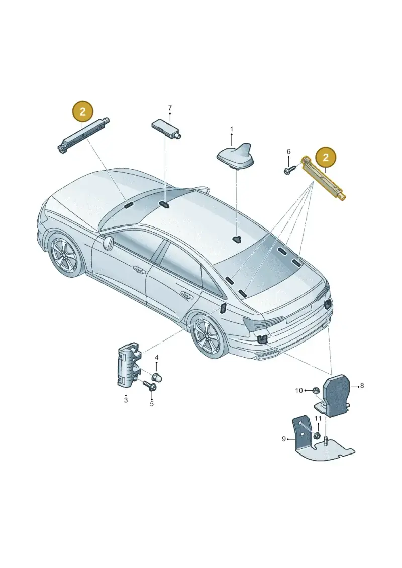4K0035225B — Audi A6 2.0 (2018-) diagram 430035100, position 2