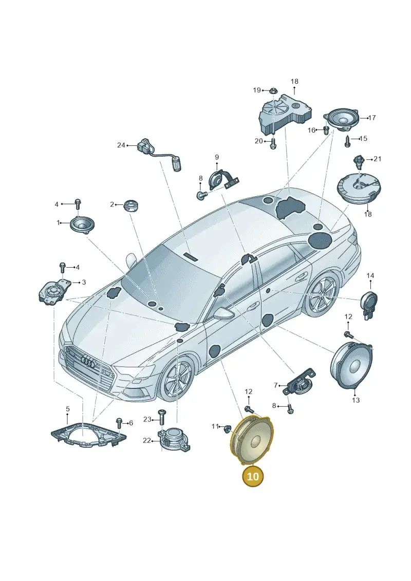 4K0035297A — Audi A6 (2018-2025) diagram 430035350, position 10