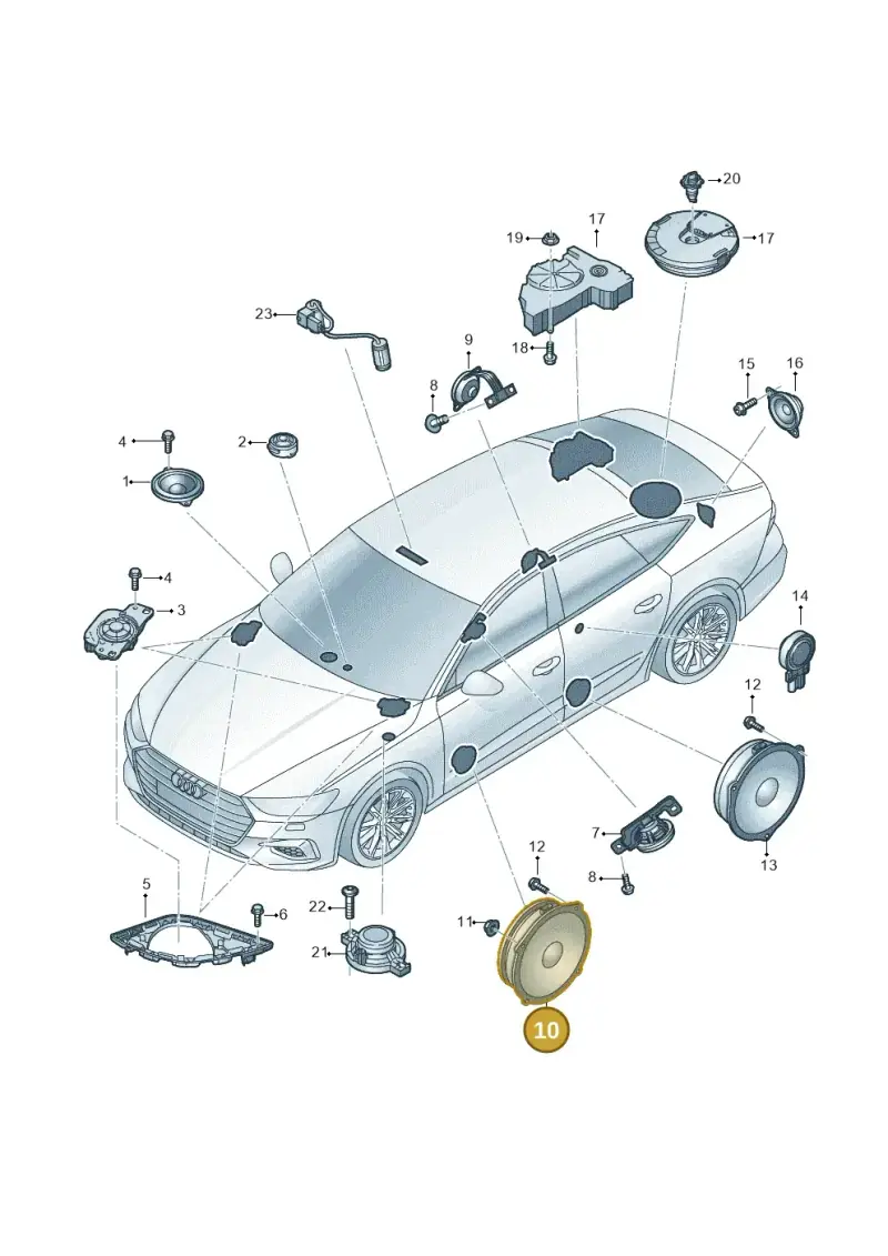 4K0035298 — Audi RS7 Sportback (2019-2025) diagram 435035350, position 10