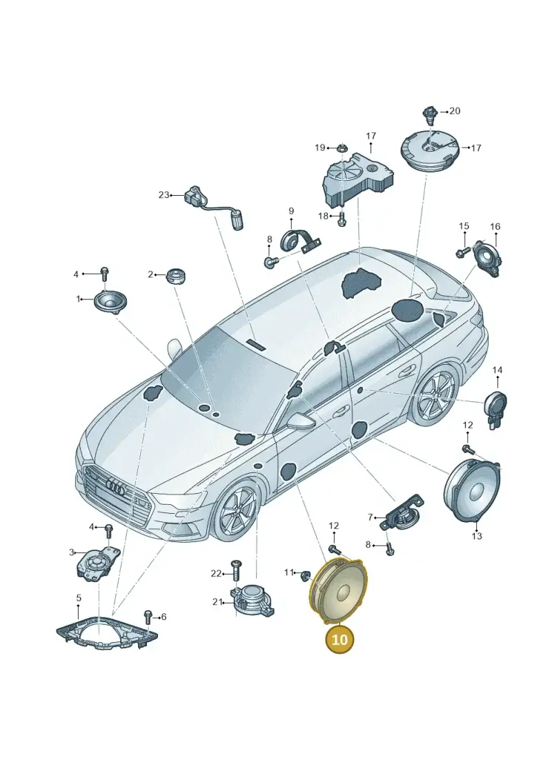 4K0035298A — Audi RS6 Avant (2019-2025) diagram 430035360, position 10