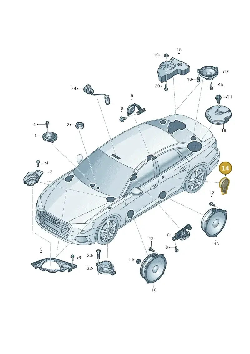 4K0035399 — Audi A6 2.0 (2018-) diagram 430035350, position 14